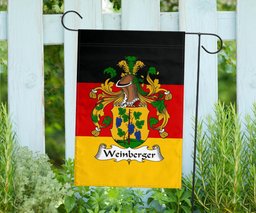 ScotsTee Shop Germans Weinberger Coat of Arms on Germany Flag Garden Flag/ House Flag