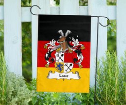 ScotsTee Shop Germans Laue Coat of Arms on Germany Flag Garden Flag/ House Flag