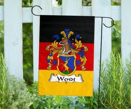 ScotsTee Shop Germans Wendt Coat of Arms on Germany Flag Garden Flag/ House Flag