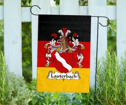 ScotsTee Shop Germans Lauterbach Coat of Arms on Germany Flag Garden Flag/ House Flag