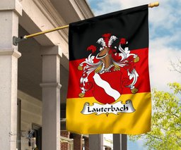 ScotsTee Shop Germans Lauterbach Coat of Arms on Germany Flag Garden Flag/ House Flag