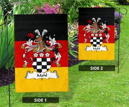 ScotsTee Shop Germans Mohl Coat of Arms on Germany Flag Garden Flag/ House Flag