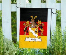 ScotsTee Shop Germans Neiss Coat of Arms on Germany Flag Garden Flag/ House Flag