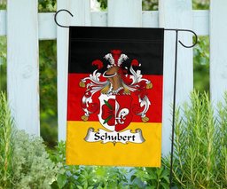 ScotsTee Shop Germans Schubert Coat of Arms on Germany Flag Garden Flag/ House Flag