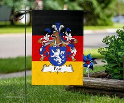 ScotsTee Shop Germans Post Coat of Arms on Germany Flag Garden Flag/ House Flag