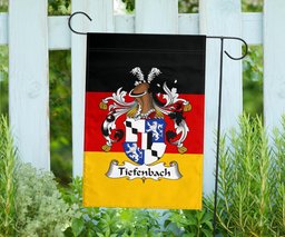 ScotsTee Shop Germans Tiefenbach Coat of Arms on Germany Flag Garden Flag/ House Flag
