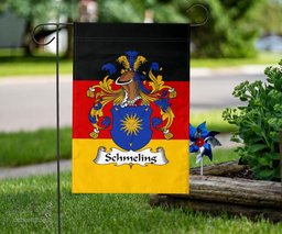 ScotsTee Shop Germans Schmeling Coat of Arms on Germany Flag Garden Flag/ House Flag