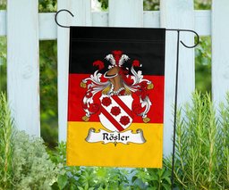 ScotsTee Shop Germans Rosler Coat of Arms on Germany Flag Garden Flag/ House Flag