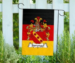 ScotsTee Shop Germans Sprengel Coat of Arms on Germany Flag Garden Flag/ House Flag