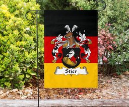 ScotsTee Shop Germans Stier Coat of Arms on Germany Flag Garden Flag/ House Flag