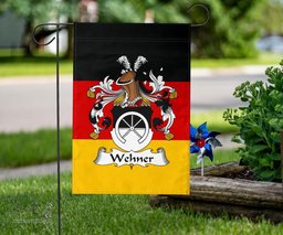 ScotsTee Shop Germans Wehner Coat of Arms on Germany Flag Garden Flag/ House Flag