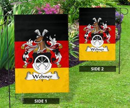 ScotsTee Shop Germans Wehner Coat of Arms on Germany Flag Garden Flag/ House Flag