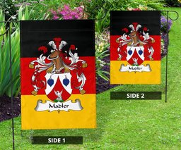 ScotsTee Shop Germans Madler Coat of Arms on Germany Flag Garden Flag/ House Flag