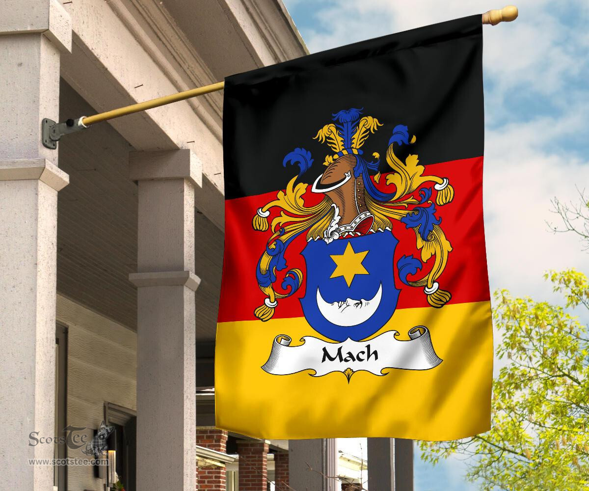 ScotsTee Shop Germans Mach Coat of Arms on Germany Flag Garden Flag/ House Flag