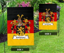 ScotsTee Shop Germans Meitinger Coat of Arms on Germany Flag Garden Flag/ House Flag