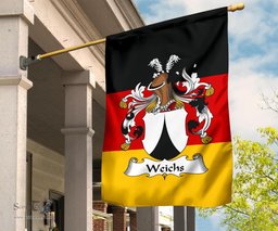 ScotsTee Shop Germans Weichs Coat of Arms on Germany Flag Garden Flag/ House Flag