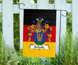 ScotsTee Shop Germans Schulz Coat of Arms on Germany Flag Garden Flag/ House Flag
