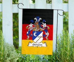 ScotsTee Shop Germans Osmann Coat of Arms on Germany Flag Garden Flag/ House Flag