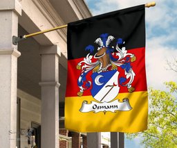 ScotsTee Shop Germans Osmann Coat of Arms on Germany Flag Garden Flag/ House Flag