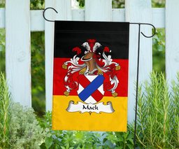 ScotsTee Shop Germans Mack Coat of Arms on Germany Flag Garden Flag/ House Flag