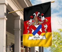 ScotsTee Shop Germans Mack Coat of Arms on Germany Flag Garden Flag/ House Flag