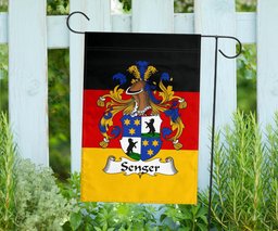 ScotsTee Shop Germans Senger Coat of Arms on Germany Flag Garden Flag/ House Flag