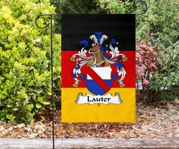 ScotsTee Shop Germans Lauter Coat of Arms on Germany Flag Garden Flag/ House Flag