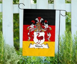 ScotsTee Shop Germans Nitsch Coat of Arms on Germany Flag Garden Flag/ House Flag