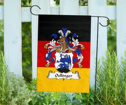 ScotsTee Shop Germans Oellinger Coat of Arms on Germany Flag Garden Flag/ House Flag
