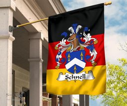 ScotsTee Shop Germans Schnell Coat of Arms on Germany Flag Garden Flag/ House Flag