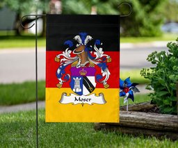 ScotsTee Shop Germans Moser Coat of Arms on Germany Flag Garden Flag/ House Flag