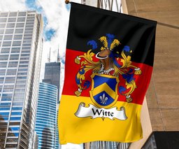 ScotsTee Shop Germans Witte Coat of Arms on Germany Flag Garden Flag/ House Flag