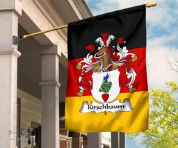 ScotsTee Shop Germans Kirschbaum Coat of Arms on Germany Flag Garden Flag/ House Flag