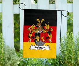 ScotsTee Shop Germans Wieser Coat of Arms on Germany Flag Garden Flag/ House Flag