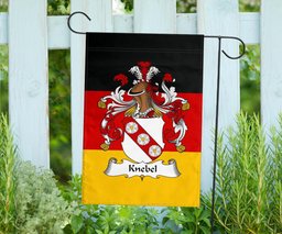 ScotsTee Shop Germans Knebel Coat of Arms on Germany Flag Garden Flag/ House Flag