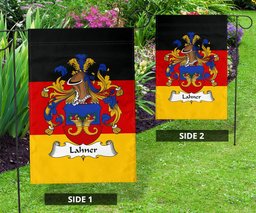 ScotsTee Shop Germans Lahner Coat of Arms on Germany Flag Garden Flag/ House Flag