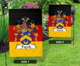 ScotsTee Shop Germans Turck Coat of Arms on Germany Flag Garden Flag/ House Flag