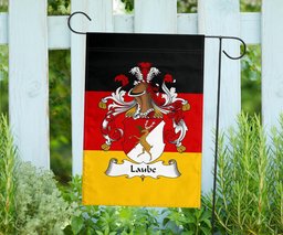 ScotsTee Shop Germans Laube Coat of Arms on Germany Flag Garden Flag/ House Flag