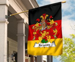 ScotsTee Shop Germans Krantz Coat of Arms on Germany Flag Garden Flag/ House Flag