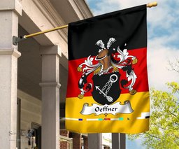 ScotsTee Shop Germans Oeffner Coat of Arms on Germany Flag Garden Flag/ House Flag