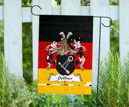 ScotsTee Shop Germans Oeffner Coat of Arms on Germany Flag Garden Flag/ House Flag