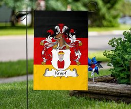 ScotsTee Shop Germans Kropf Coat of Arms on Germany Flag Garden Flag/ House Flag