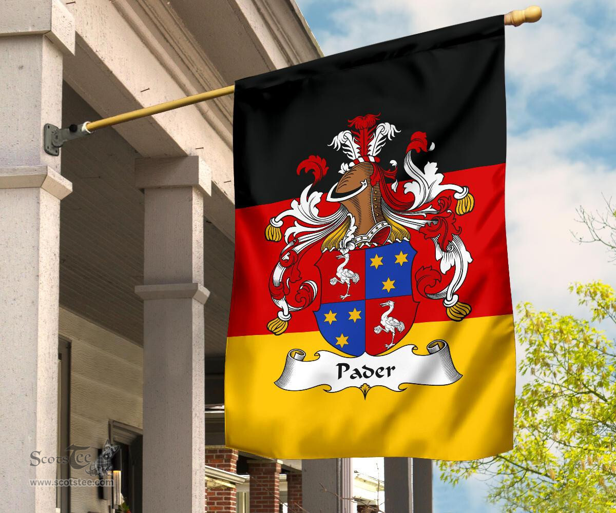 ScotsTee Shop Germans Pader Coat of Arms on Germany Flag Garden Flag/ House Flag