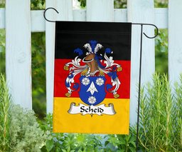 ScotsTee Shop Germans Scheid Coat of Arms on Germany Flag Garden Flag/ House Flag
