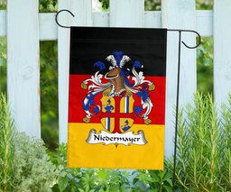ScotsTee Shop Germans Niedermayer Coat of Arms on Germany Flag Garden Flag/ House Flag