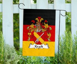 ScotsTee Shop Germans Kraft Coat of Arms on Germany Flag Garden Flag/ House Flag