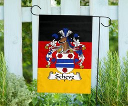 ScotsTee Shop Germans Scheve Coat of Arms on Germany Flag Garden Flag/ House Flag