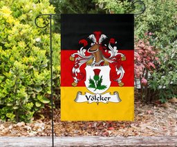 ScotsTee Shop Germans Volcker Coat of Arms on Germany Flag Garden Flag/ House Flag
