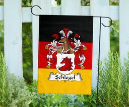 ScotsTee Shop Germans Schlegel Coat of Arms on Germany Flag Garden Flag/ House Flag