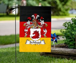 ScotsTee Shop Germans Schlegel Coat of Arms on Germany Flag Garden Flag/ House Flag